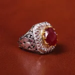 انگشتر یاقوت سرخ مردانه کد 20567