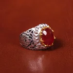 انگشتر یاقوت سرخ مردانه کد 20570