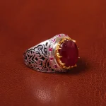 انگشتر یاقوت سرخ مردانه کد 20576