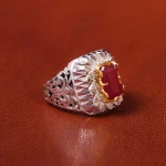 انگشتر یاقوت سرخ مردانه کد 20581