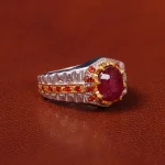 انگشتر یاقوت سرخ مردانه کد 20584