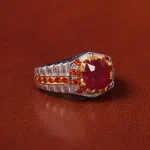 انگشتر یاقوت سرخ مردانه کد 20585