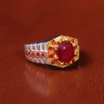 انگشتر یاقوت سرخ مردانه کد 20587