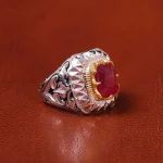 انگشتر یاقوت سرخ مردانه کد 20593