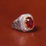 انگشتر یاقوت سرخ مردانه کد 20597