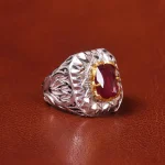 انگشتر یاقوت سرخ مردانه کد 20602