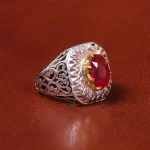 انگشتر یاقوت سرخ مردانه کد 20605