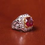 انگشتر یاقوت سرخ مردانه کد 20608