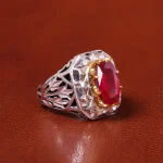 انگشتر یاقوت سرخ مردانه کد 20609