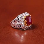 انگشتر یاقوت سرخ مردانه کد 20613