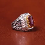 انگشتر یاقوت سرخ مردانه کد 20614