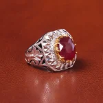 انگشتر یاقوت سرخ مردانه کد 20616