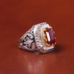 انگشتر یاقوت سرخ مردانه کد 20618