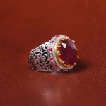 انگشتر یاقوت سرخ مردانه کد 20622