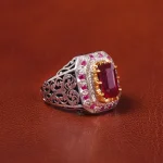 انگشتر یاقوت سرخ مردانه کد 20623