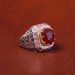 انگشتر یاقوت سرخ مردانه کد 20624