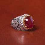 انگشتر یاقوت سرخ مردانه کد 20626