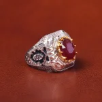 انگشتر یاقوت سرخ مردانه کد 20628