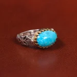 انگشتر فيروزه عجمی مردانه کد 20641