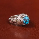 انگشتر فیروزه شجری مردانه کد 20642