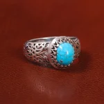 انگشتر فیروزه شجری مردانه کد 20643