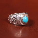 انگشتر فیروزه شجری مردانه کد 20662