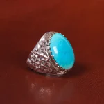 انگشتر فيروزه عجمی مردانه کد 20672