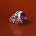 انگشتر آمیتیست مردانه کد 20681