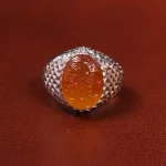 انگشتر عقیق یمن مردانه کد 17233