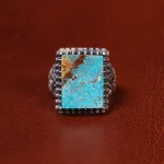 انگشتر فیروزه شجری مردانه کد 17242