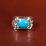 انگشتر فيروزه عجمی مردانه کد 19906