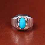 انگشتر فيروزه عجمی مردانه کد 19913