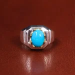انگشتر فيروزه عجمی مردانه کد 19934