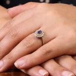 انگشتر یاقوت کبود زنانه کد 20026