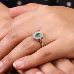 انگشتر زمرد زنانه کد 20032