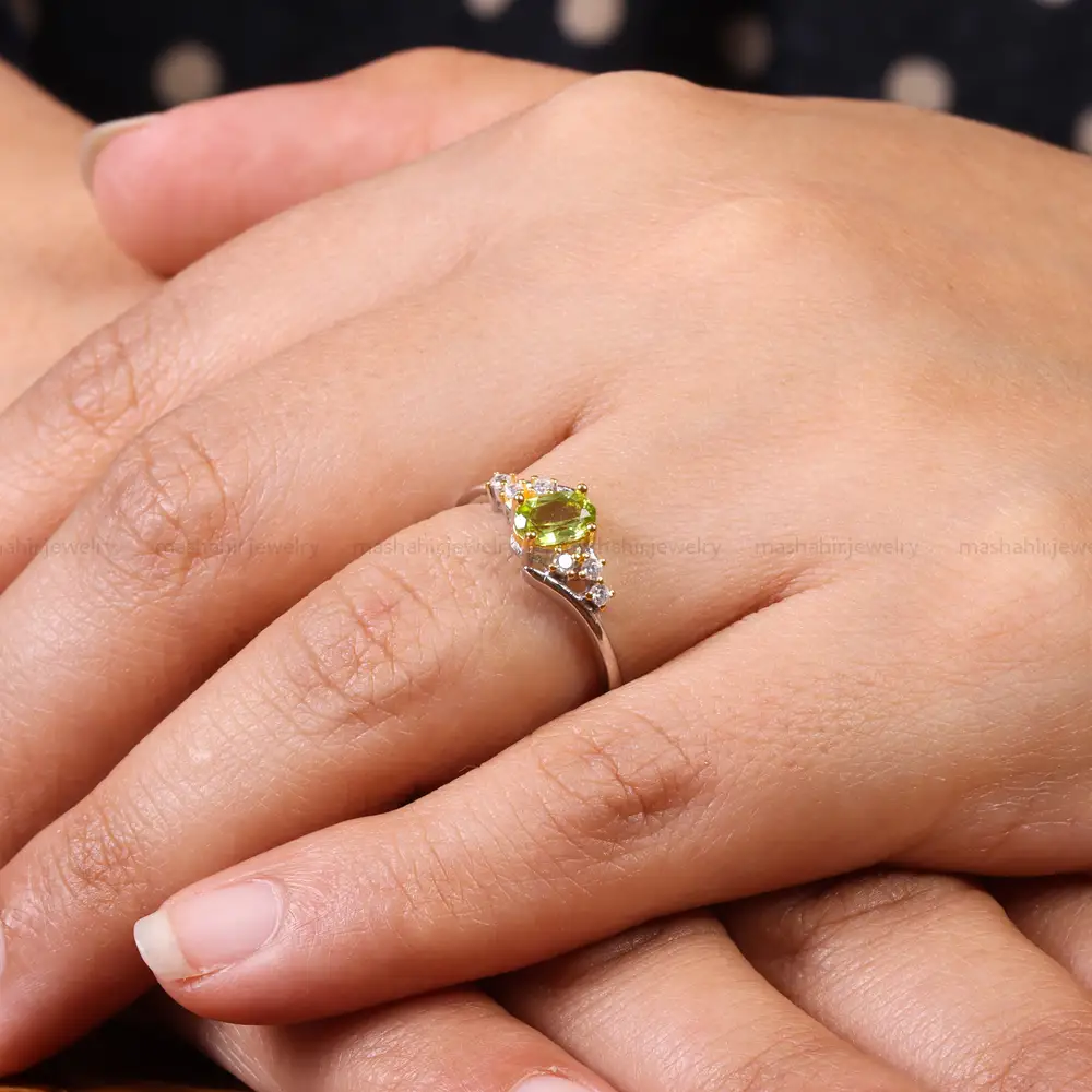 انگشتر زبرجد زنانه کد 20035