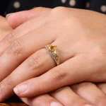 انگشتر سیترین زنانه کد 20039