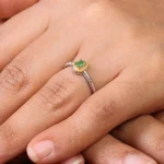 انگشتر زمرد زنانه کد 20052