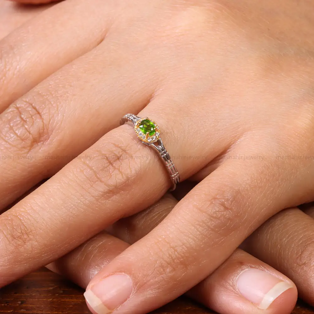 انگشتر زبرجد زنانه کد 20055