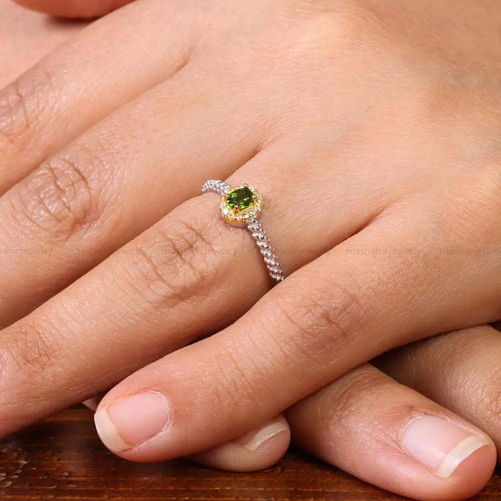 انگشتر زبرجد زنانه کد 20058