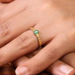 انگشتر زمرد زنانه کد 20059