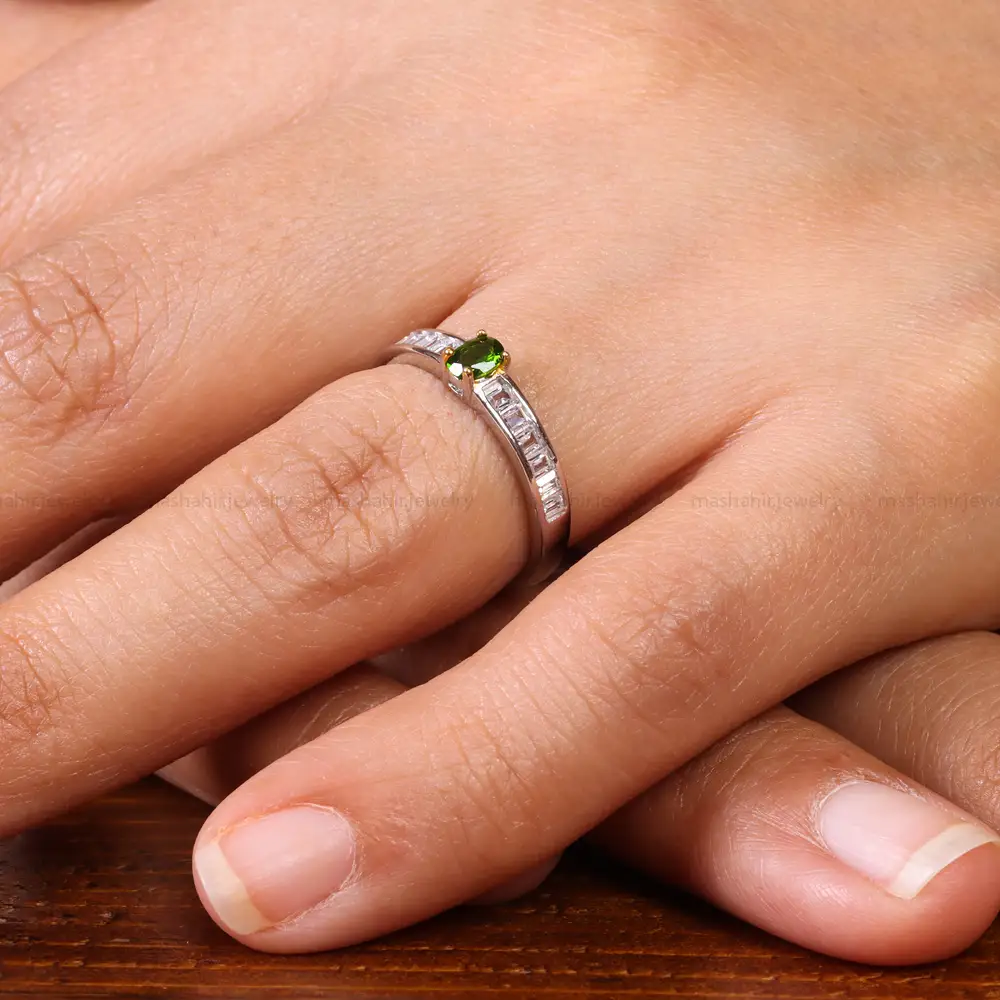 انگشتر زبرجد زنانه کد 20065