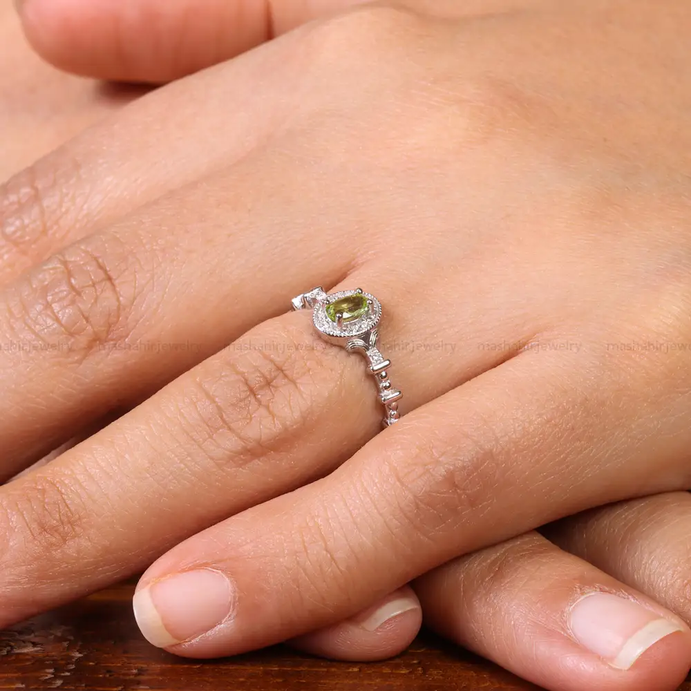 انگشتر زبرجد زنانه کد 20068