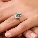 انگشتر زمرد زنانه کد 20071