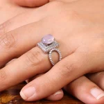 انگشتر عقیق سوسنی زنانه کد 20080