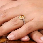 انگشتر سیترین زنانه کد 20082