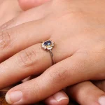 انگشتر یاقوت کبود زنانه کد 20093