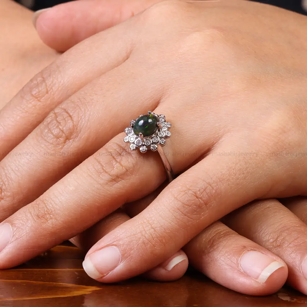 انگشتر اوپال زنانه کد 20154