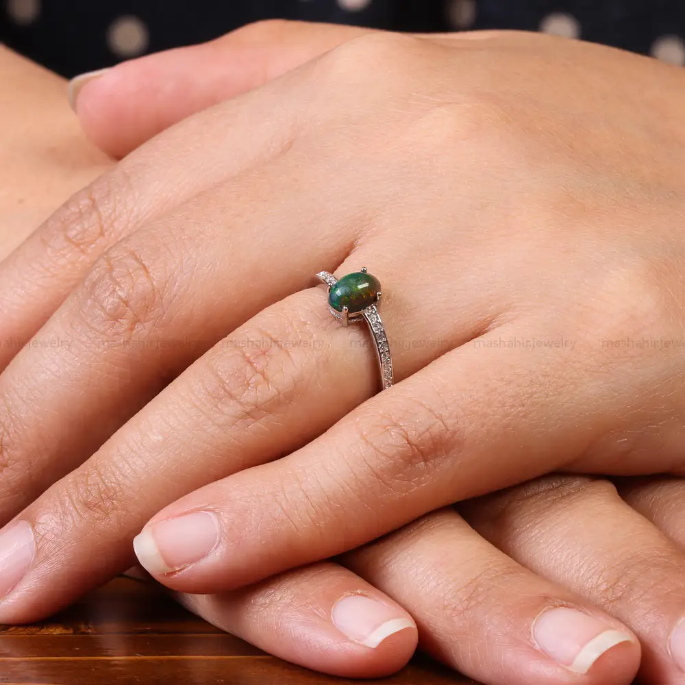 انگشتر اوپال زنانه کد 20177