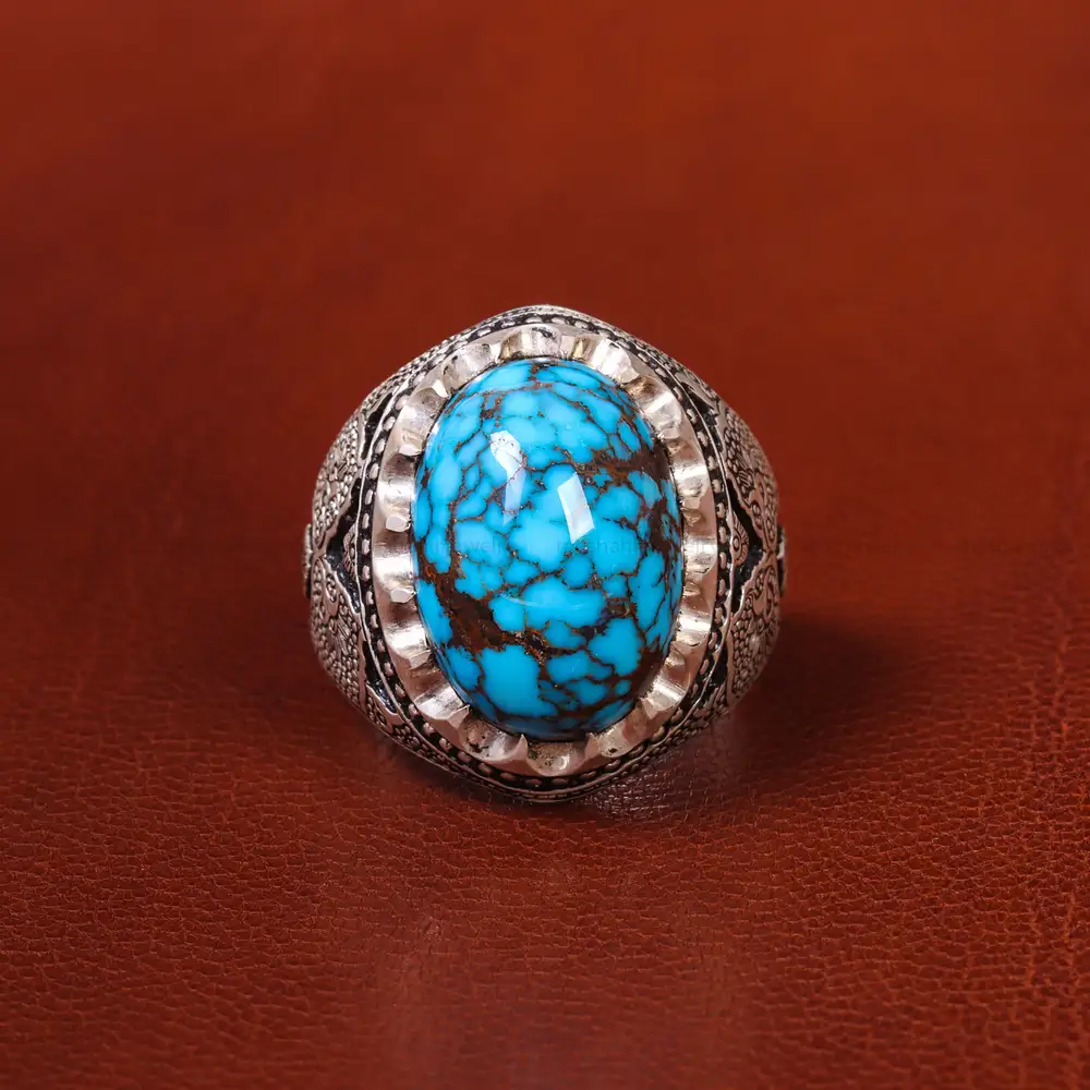 انگشتر فیروزه شجری مردانه کد 20187